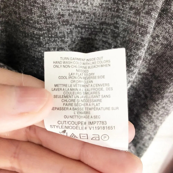 Vince Heathered Gray Long Sleeve Tee Shirt Women's Size XS - Picture 7 of 7